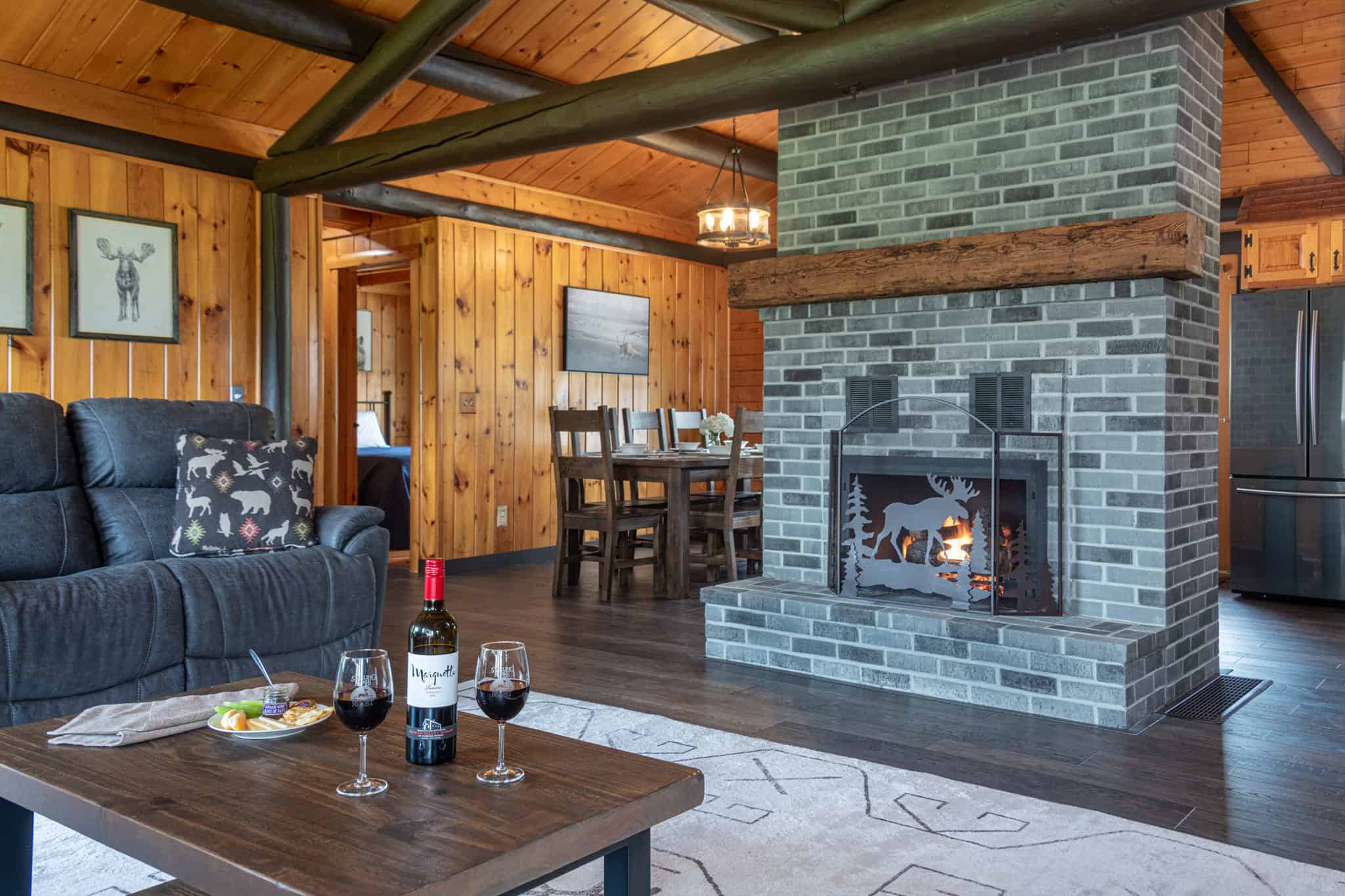 Sterling Ridge Resort Fireplace and Wine
