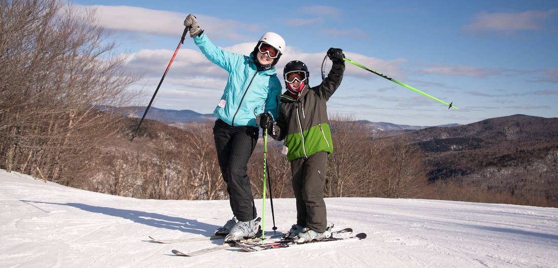 Middlebury College Snow Bowl - Cheerful Skiers
