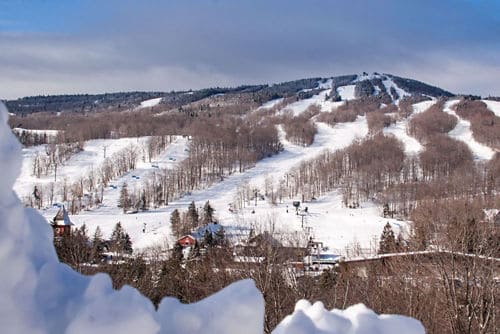 Mount Snow Resort - Winter Aerial Mountain View
