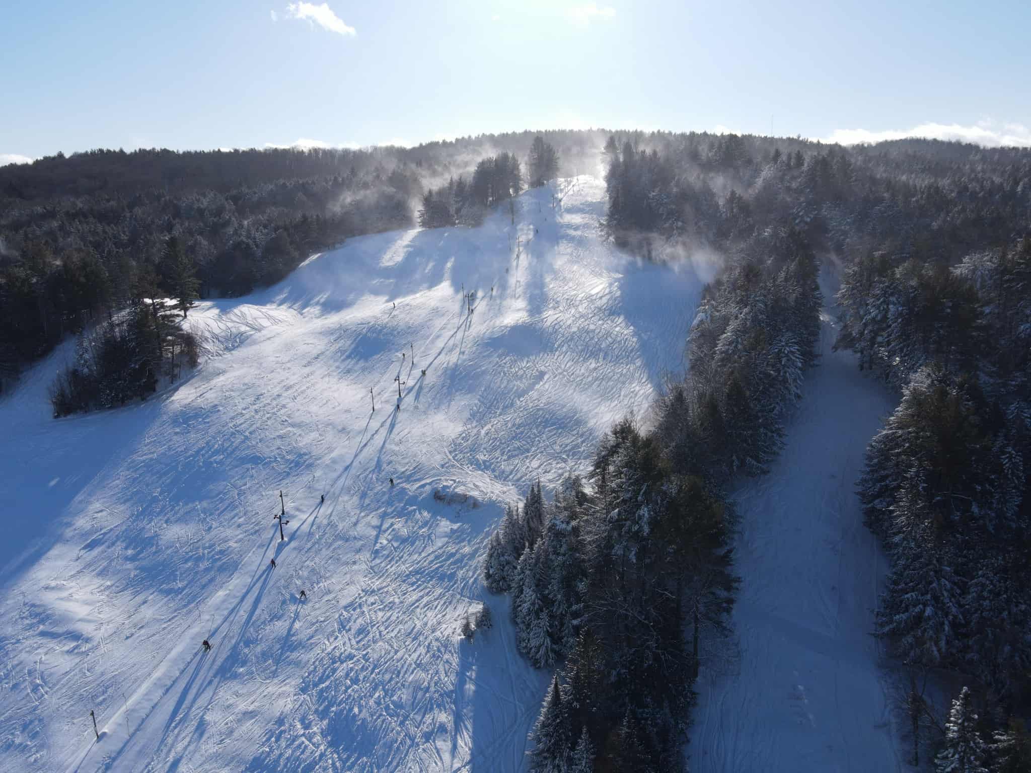 Northeast Slopes - Winter Aerial View Uphill