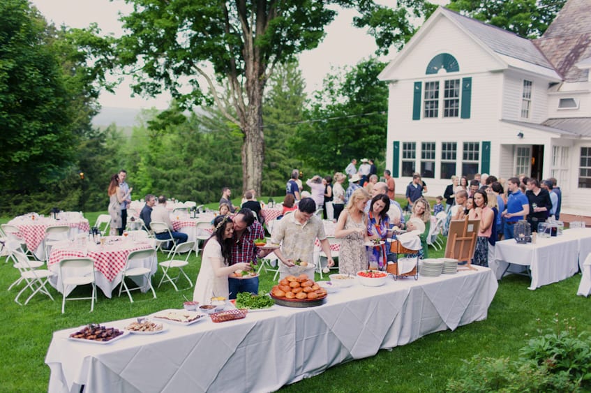 West Mountain Inn - Summer Outdoor Event with Banquet and Tables