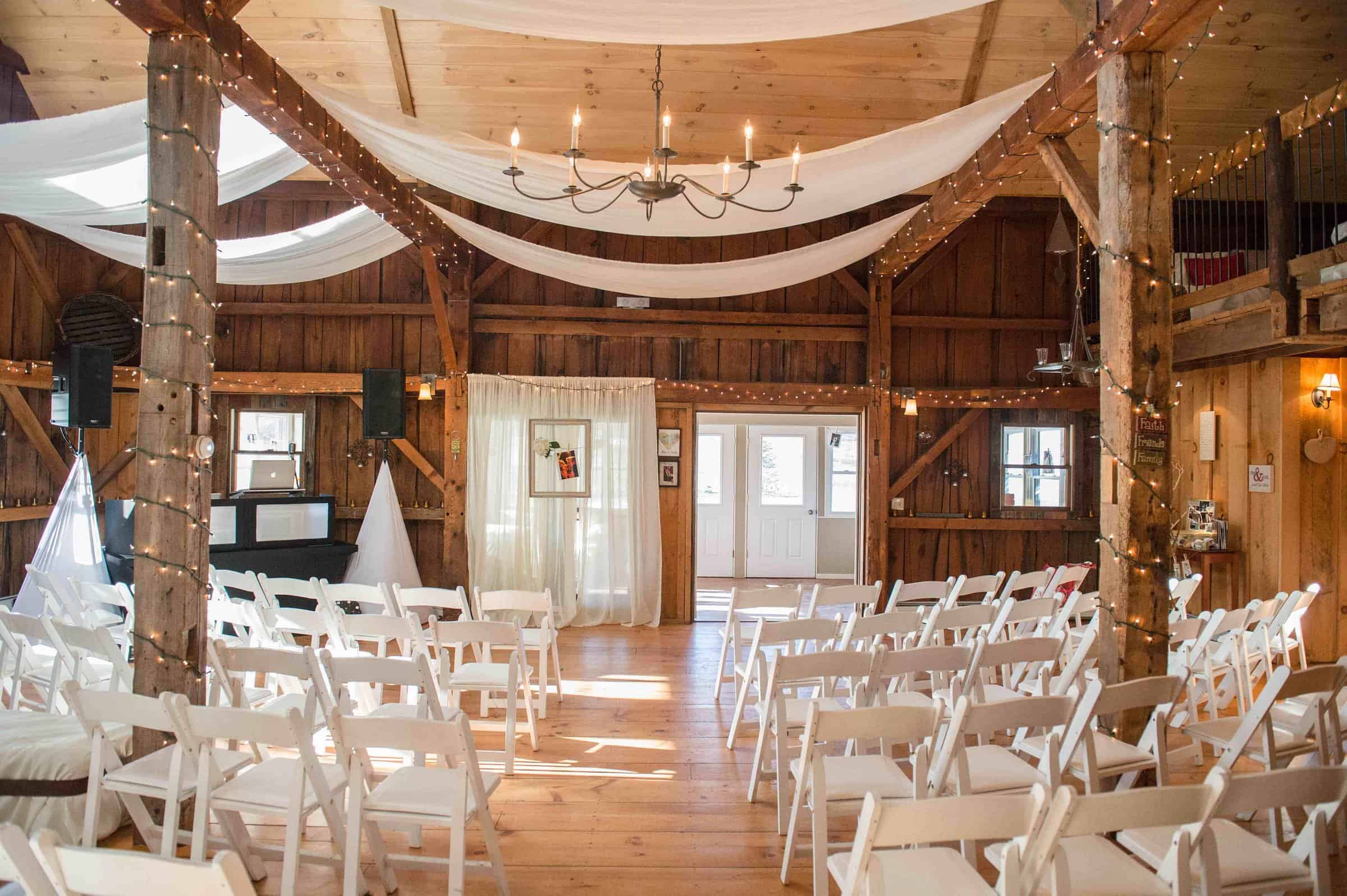 1824 House Inn + Barn - Indoor Wedding Ceremony Chairs