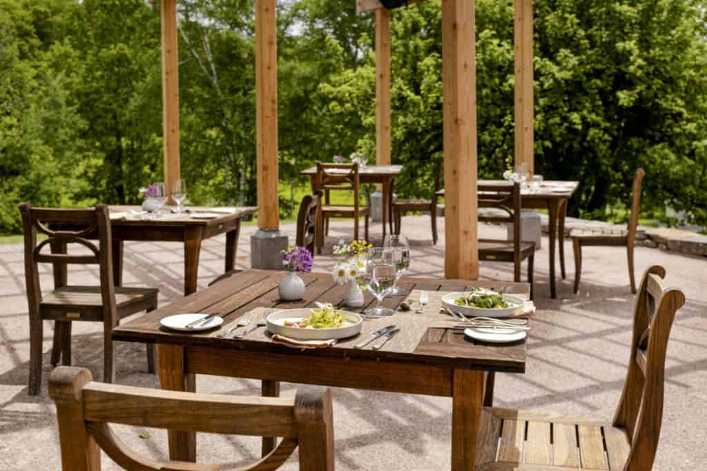 Twin Farms - Outdoor Dining Deck