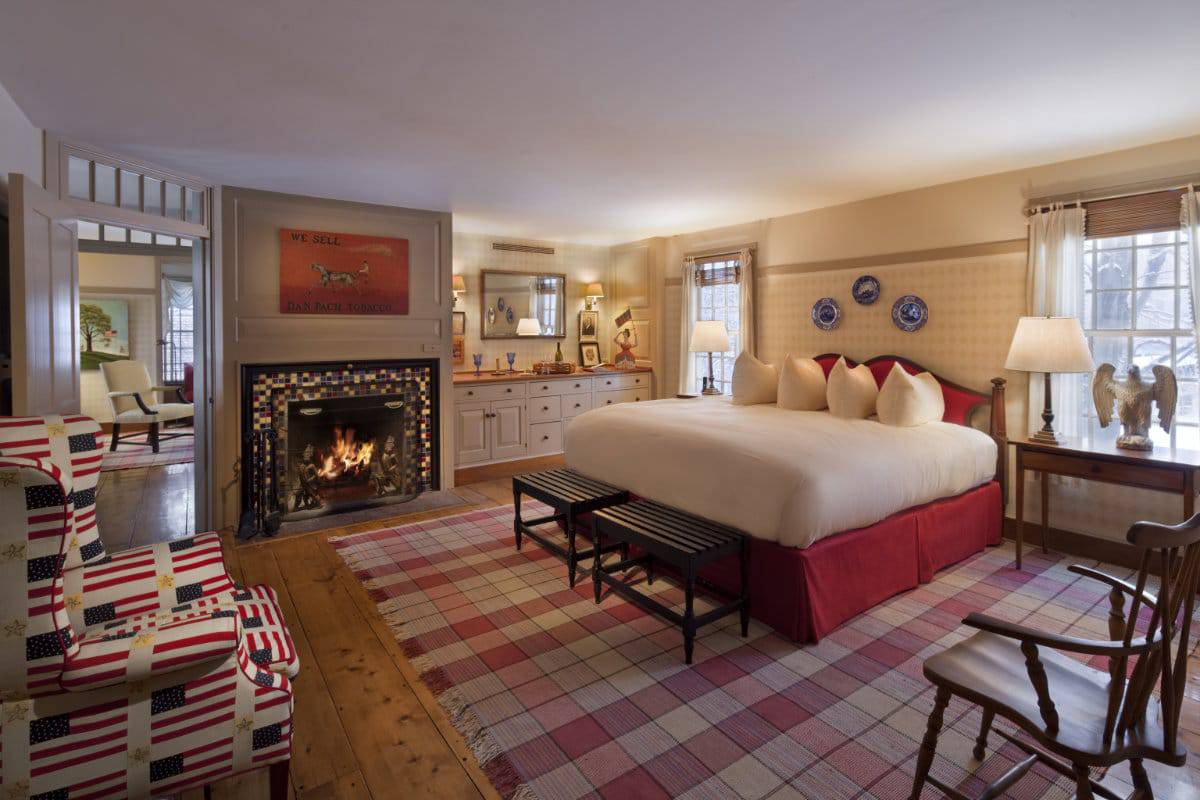 Twin Farms - Washington Room with King Bed and Fireplace
