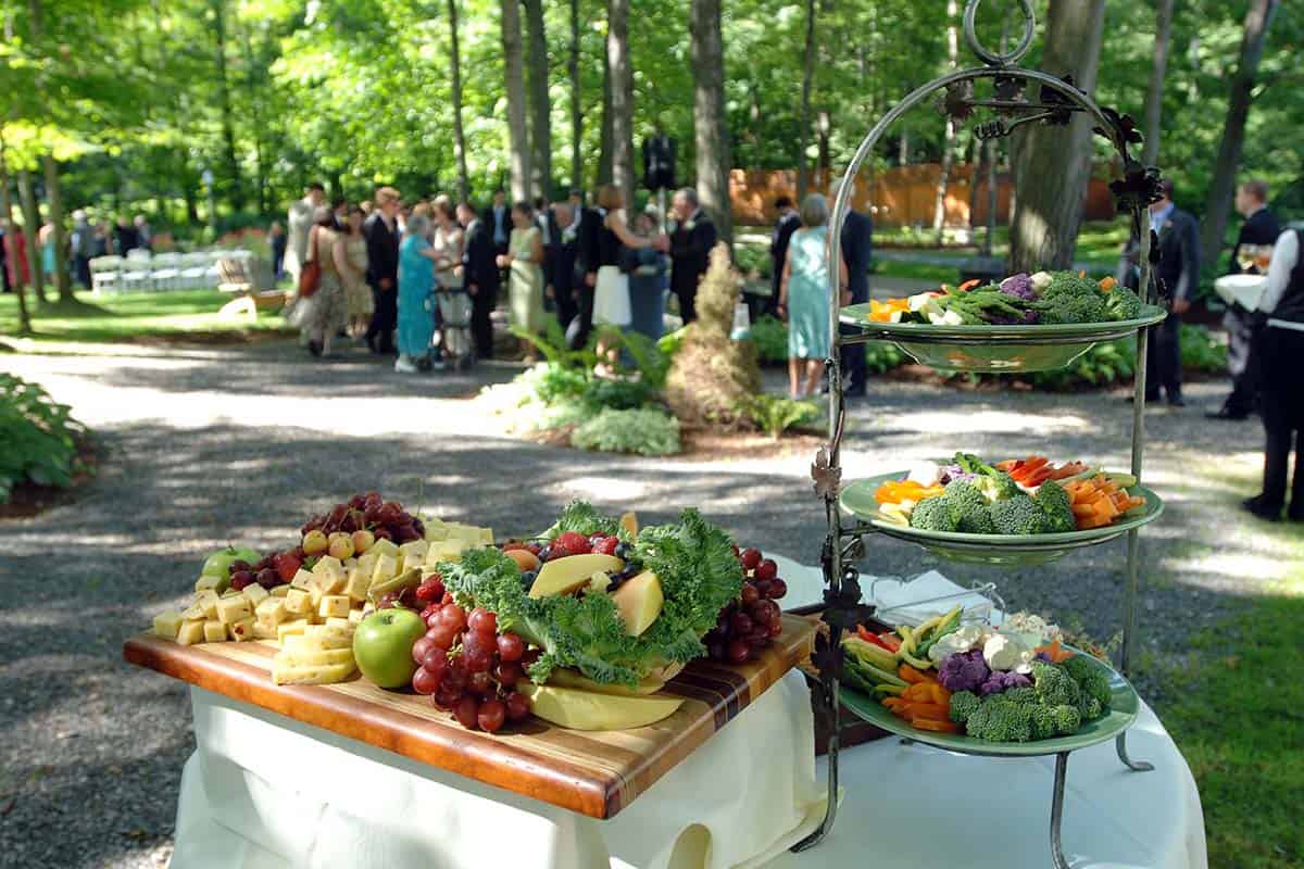 Waybury Inn - Catered Summer Outdoor Event with Cheese and Fruit