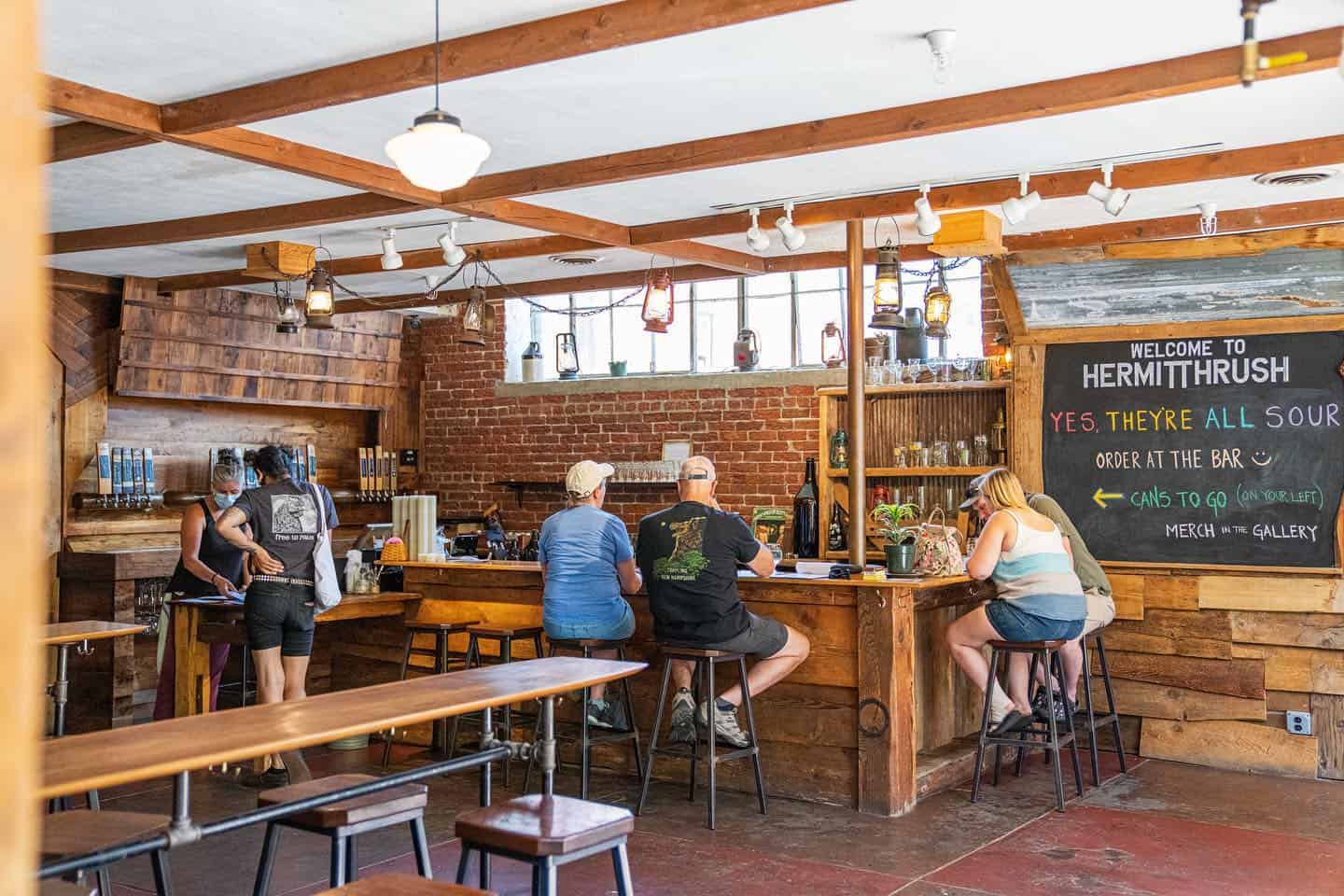 Hermit Thrush Brewery Interior Tasting Room Bar