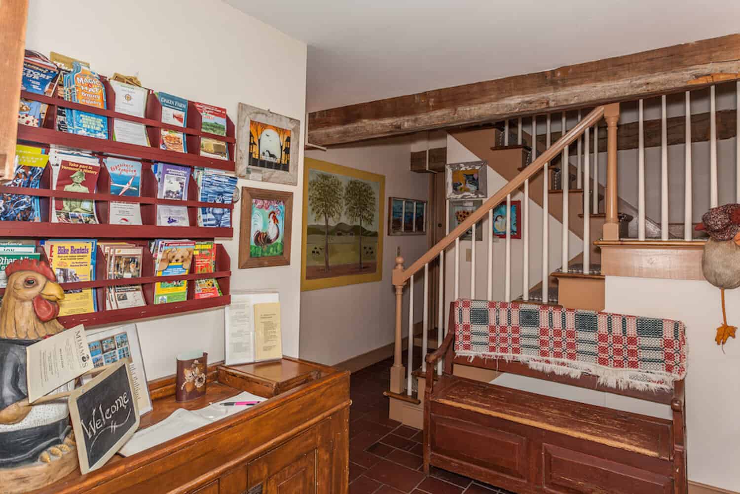 Inn at Buck Hollow - Entrance with Brochures and Stairway