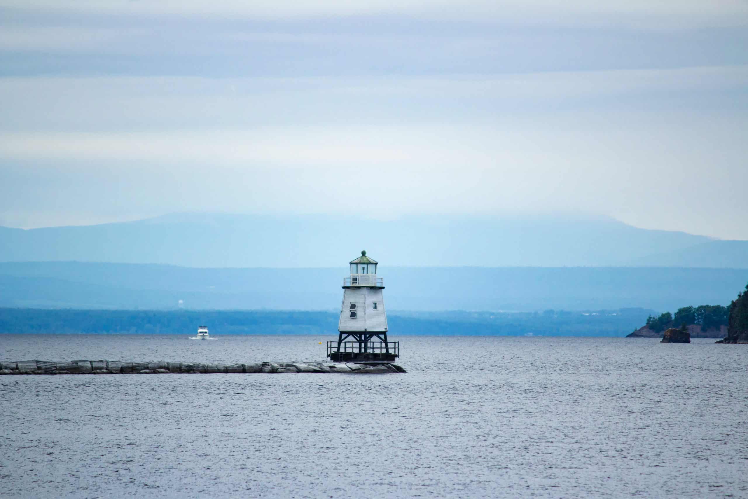 Burlington Waterfront Lighthouse Breakwater