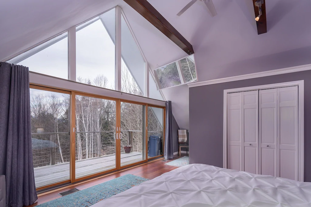 Classic Stowe Ski Chalet by RedAwning Master Bedroom Views
