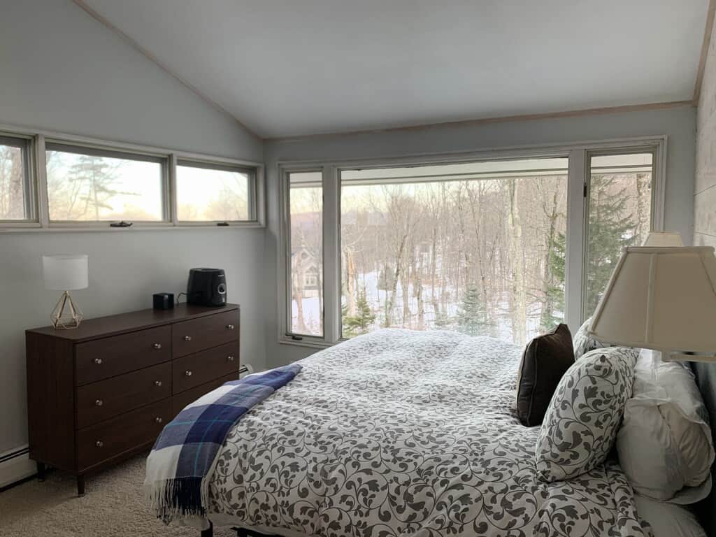 Contemporary Ski House Oasis Master Bedroom View