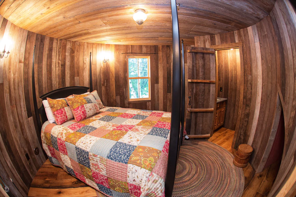 Timber Frame Farm and Silo Silo Bedroom