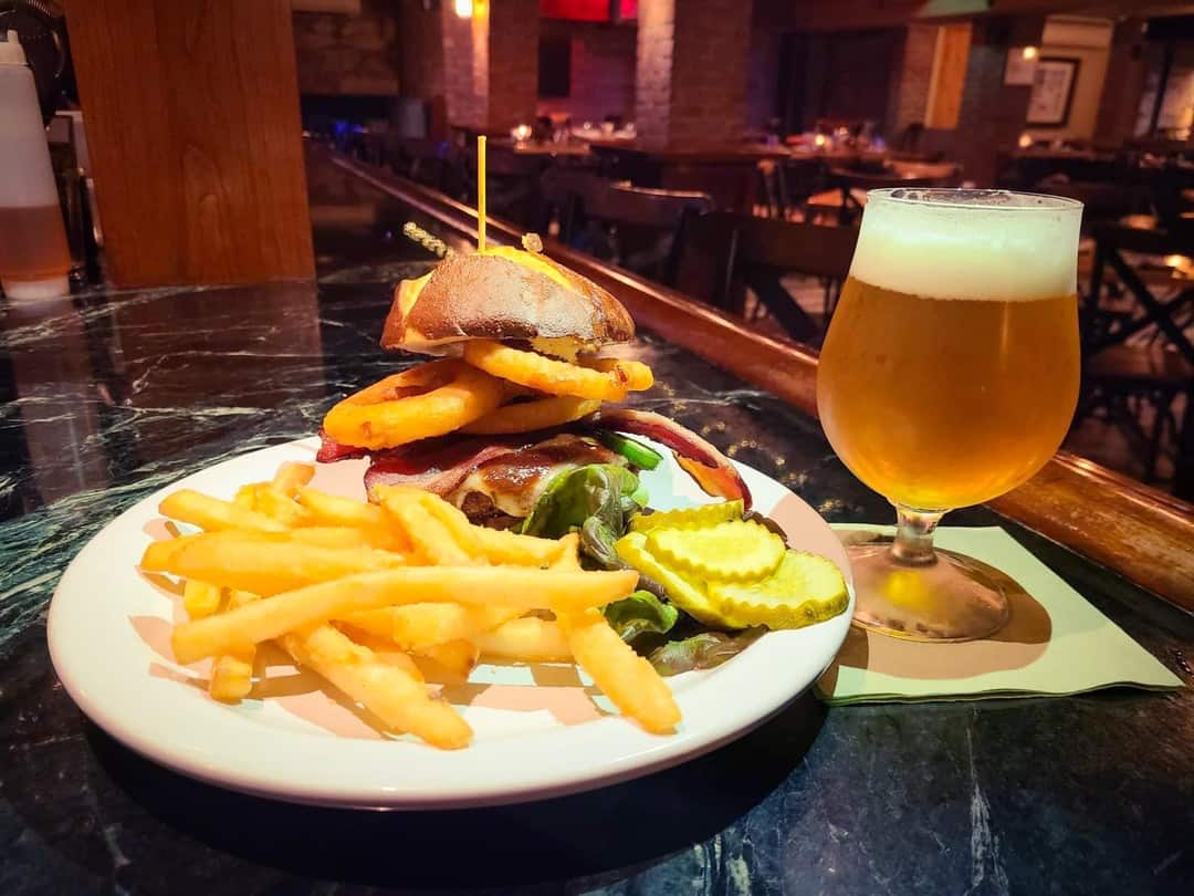 Union Underground - Burger and Fries with Beer
