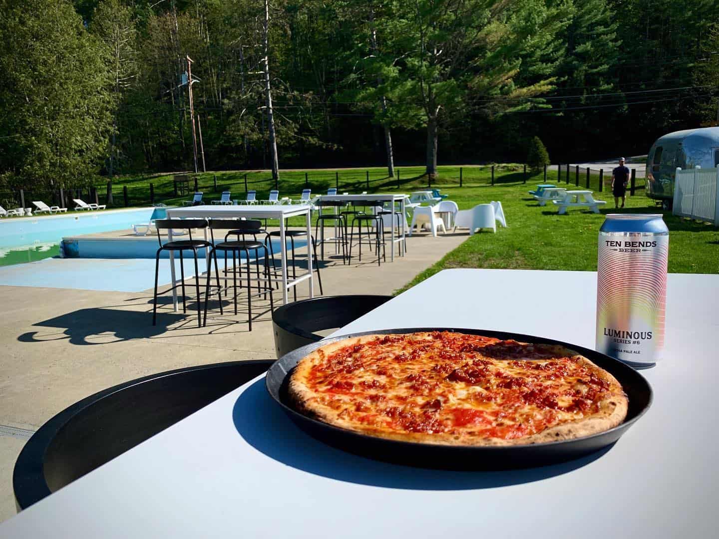 Deep End - Outside Pizza and Beer by the Pool