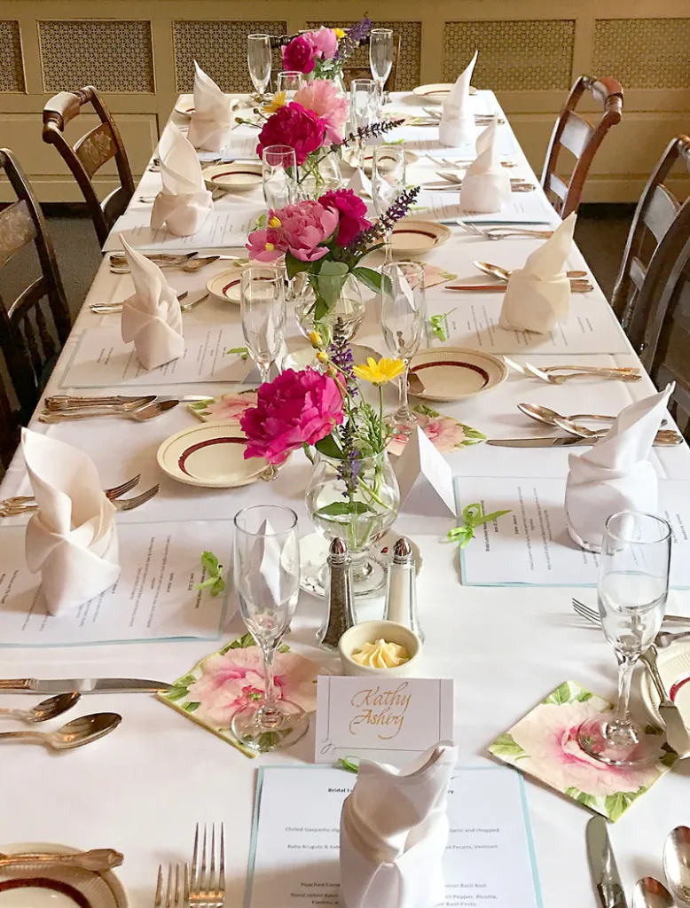 The Prince & The Pauper Restaurant - Bridal Luncheon Tablescape