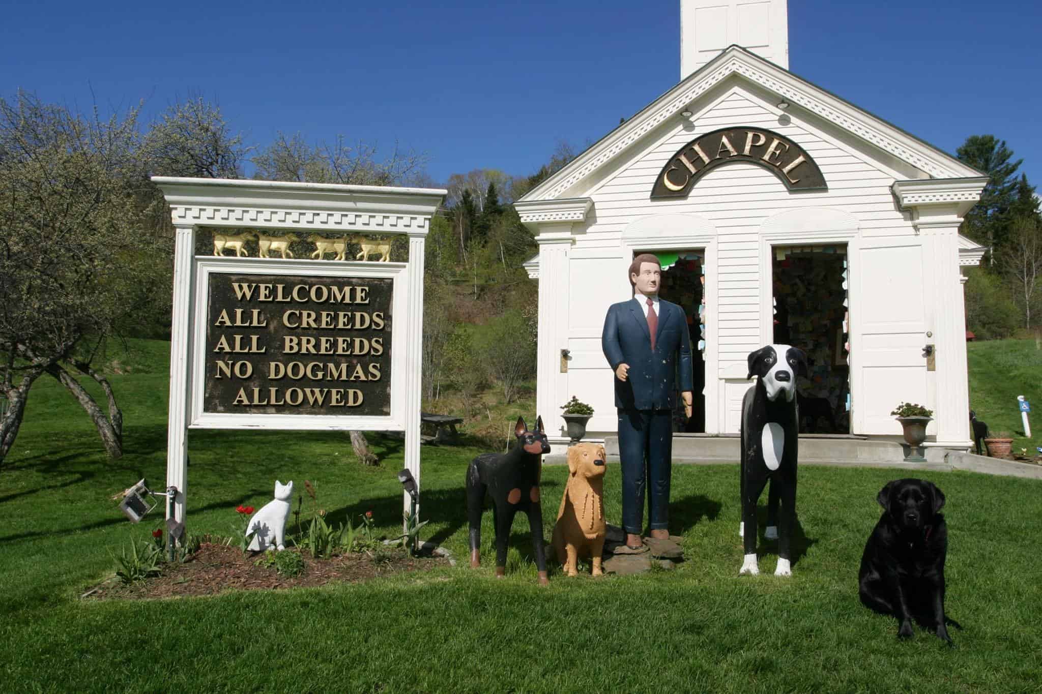 Dog Chapel All Creeds All Breeds Sign Exterior