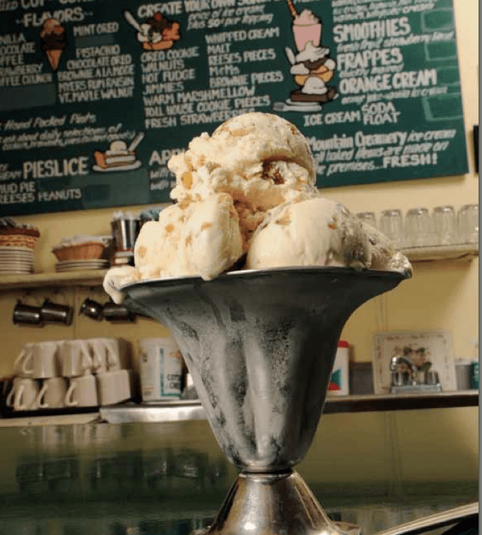 Mountain Creamery Ice Cream Sundae