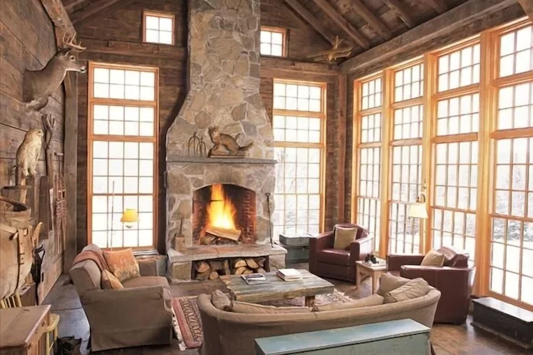 Baby Barn, Architect Owner Great Room Fireplace