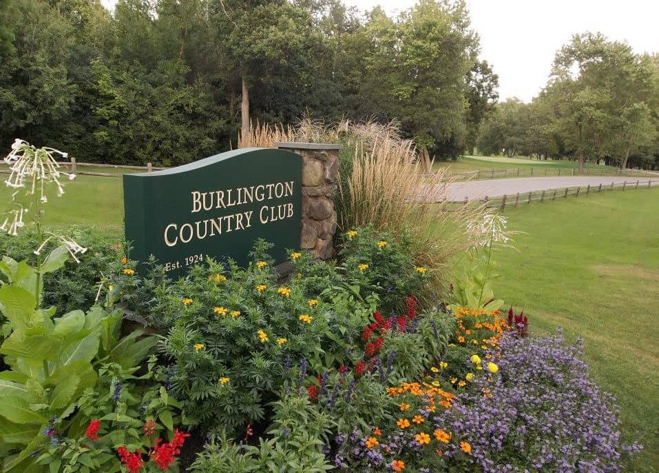 Burlington Country Club - Sign at Entrance
