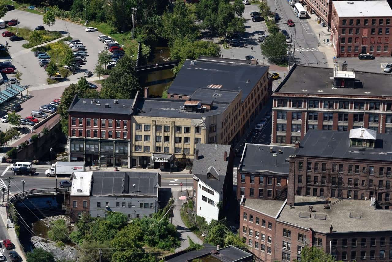 Latchis Theater - Aerial View of Brattleboro