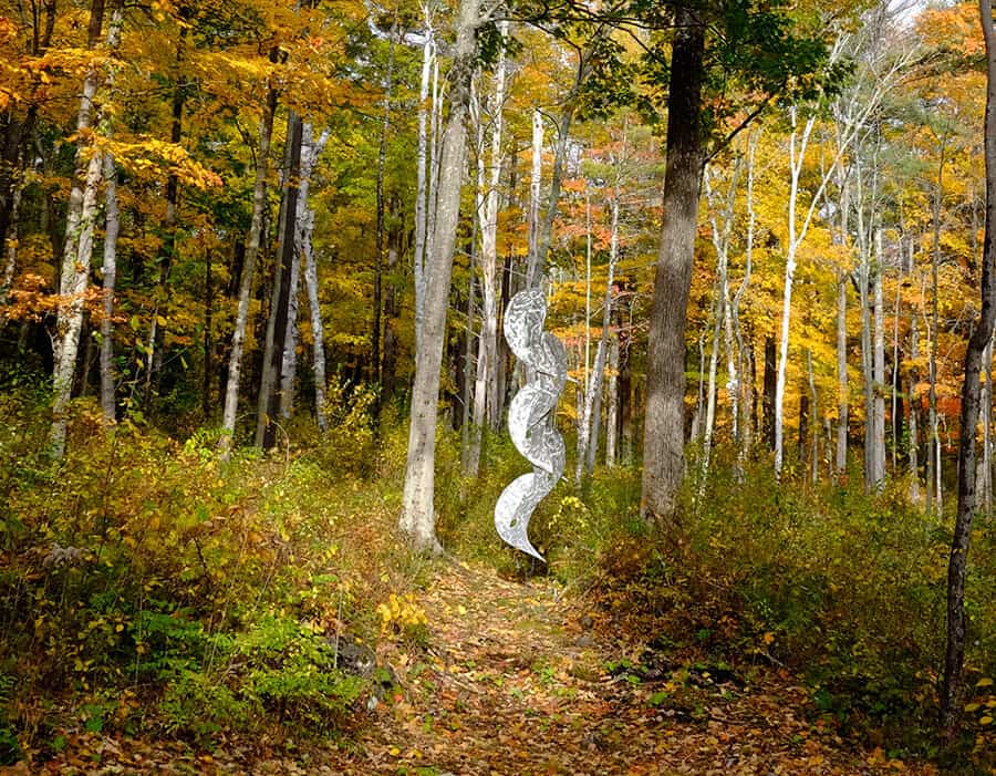 Southern Vermont Arts Center - Sculpture Trails during Fall - Cropped