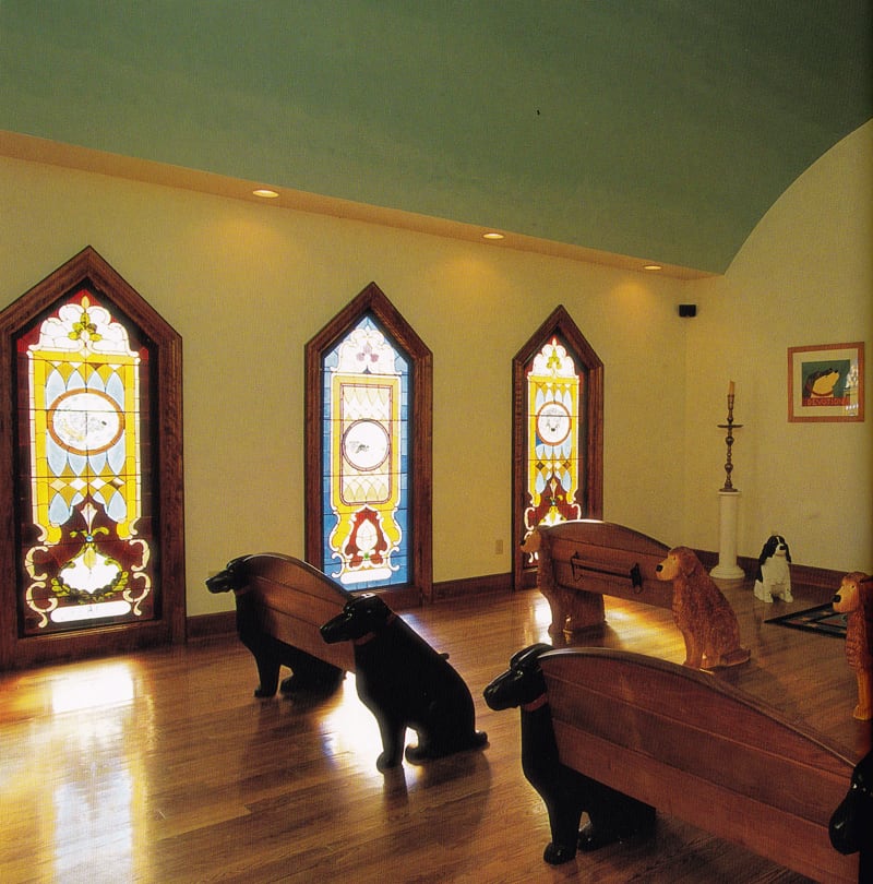 Dog Mountain - Pews in Dog Chapel