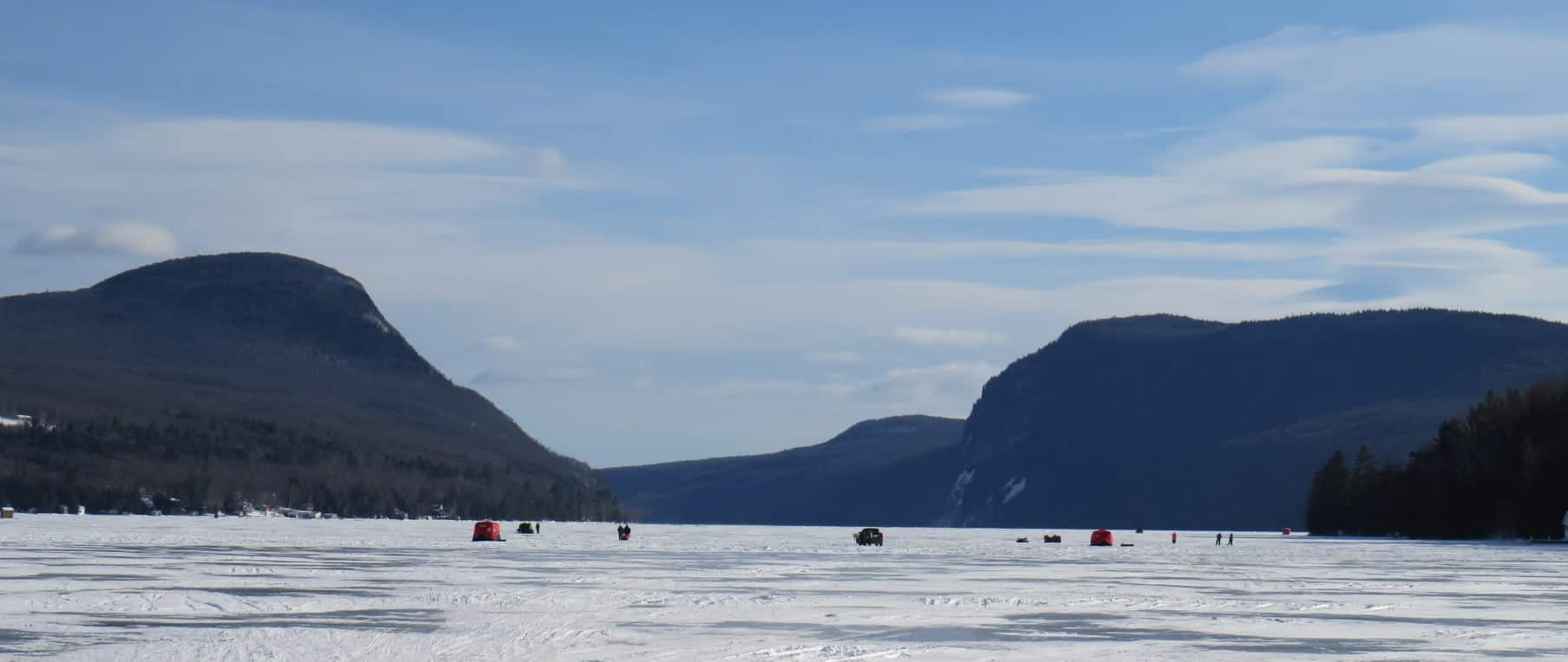 Burke Area Chamber of Commerce - Ice Fishing Huts on Lake Willoughby