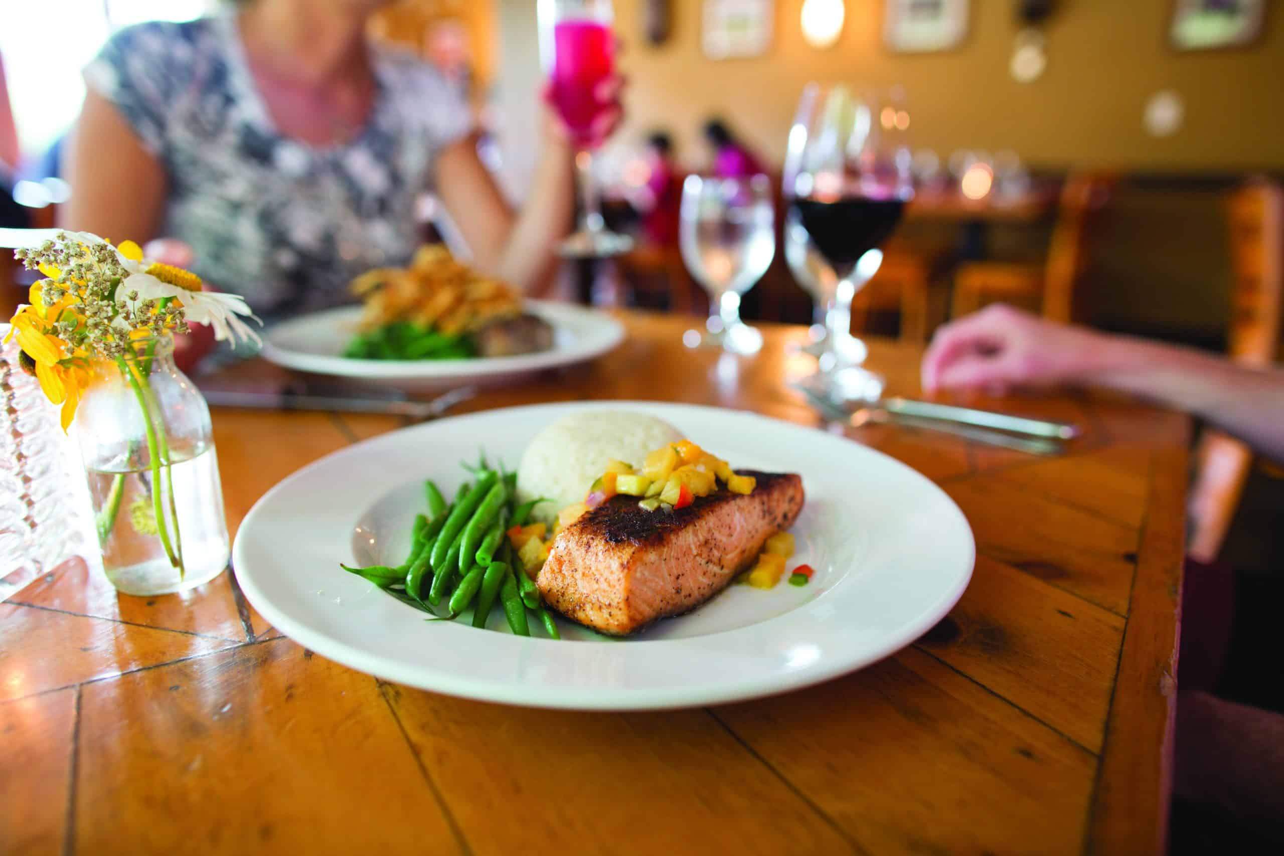 Smugglers Notch Resort Dinner Salmon Plate