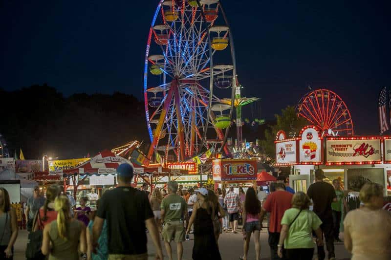 Champlain Valley Fair - Night Scene with Ferris Wheel