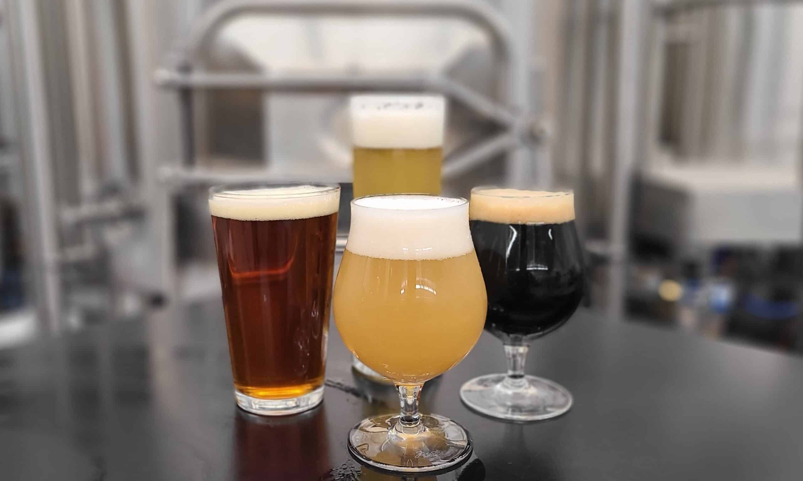 Red Barn Brewing - Beer Variety in Glasses