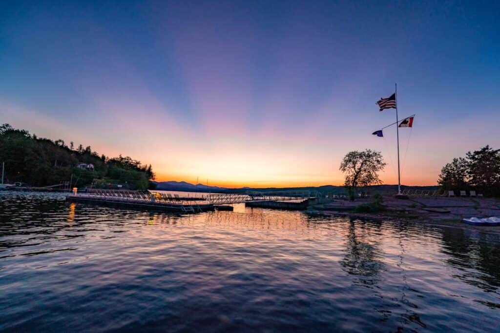 Basin Harbor Resort Waterfront Sunset