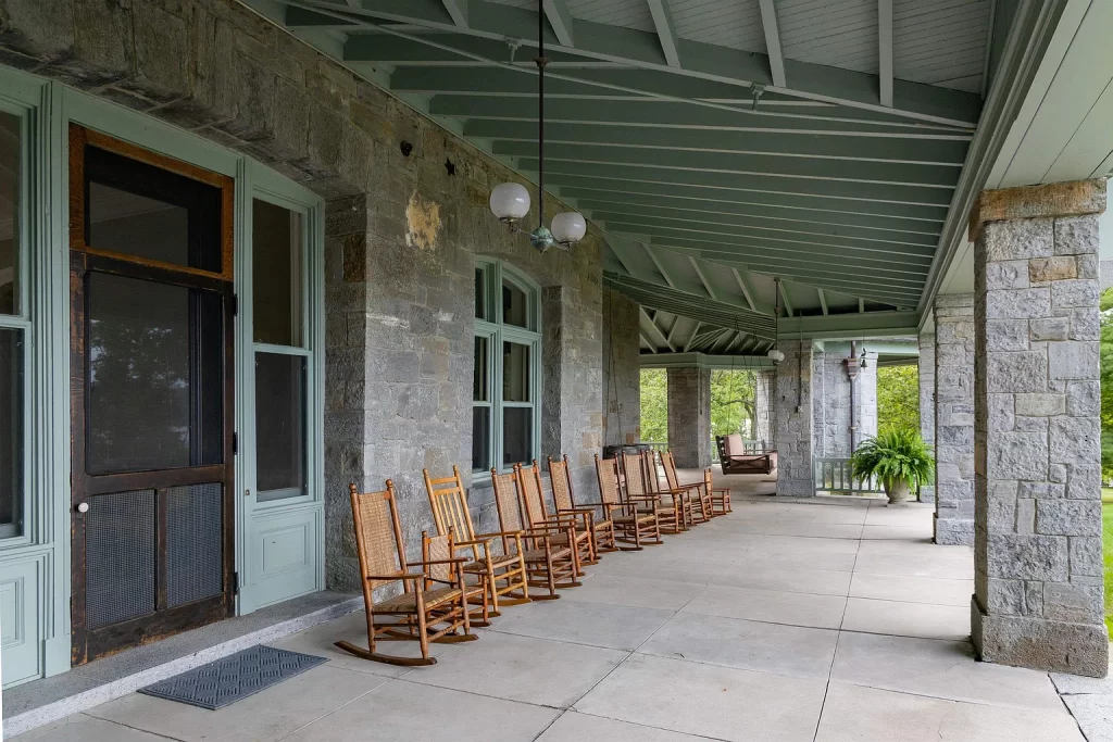 Grosse Point Estate Main House Porch Chairs