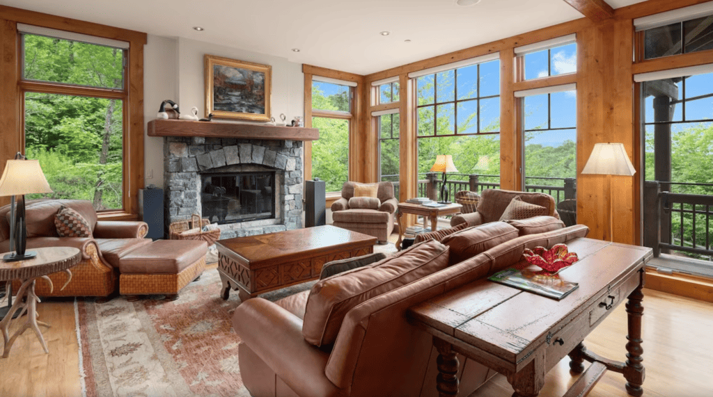 Spruce Peak Living Room Fireplace