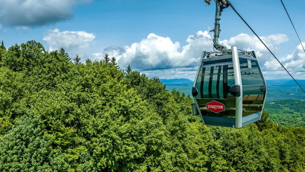 Stratton Mountain Resort Summer Gondola Arial