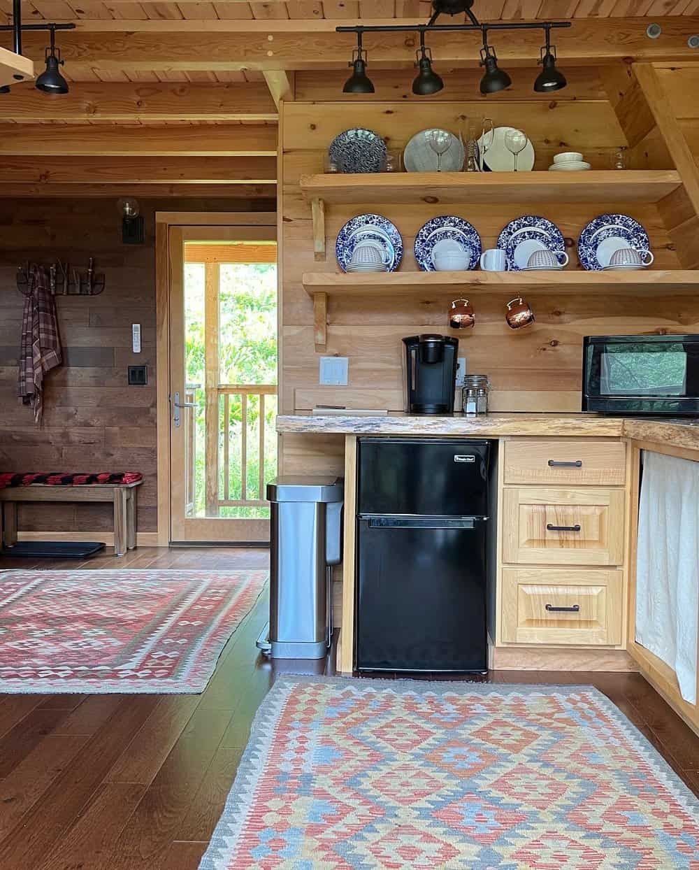 Willow VT Treehouse Interior Kitchen and Entryway