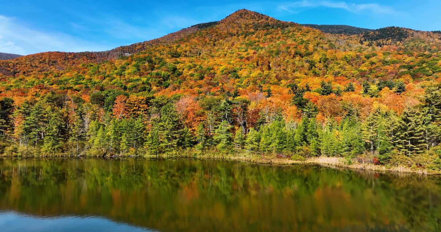 Equinox Resort - Pond in Fall Foliage