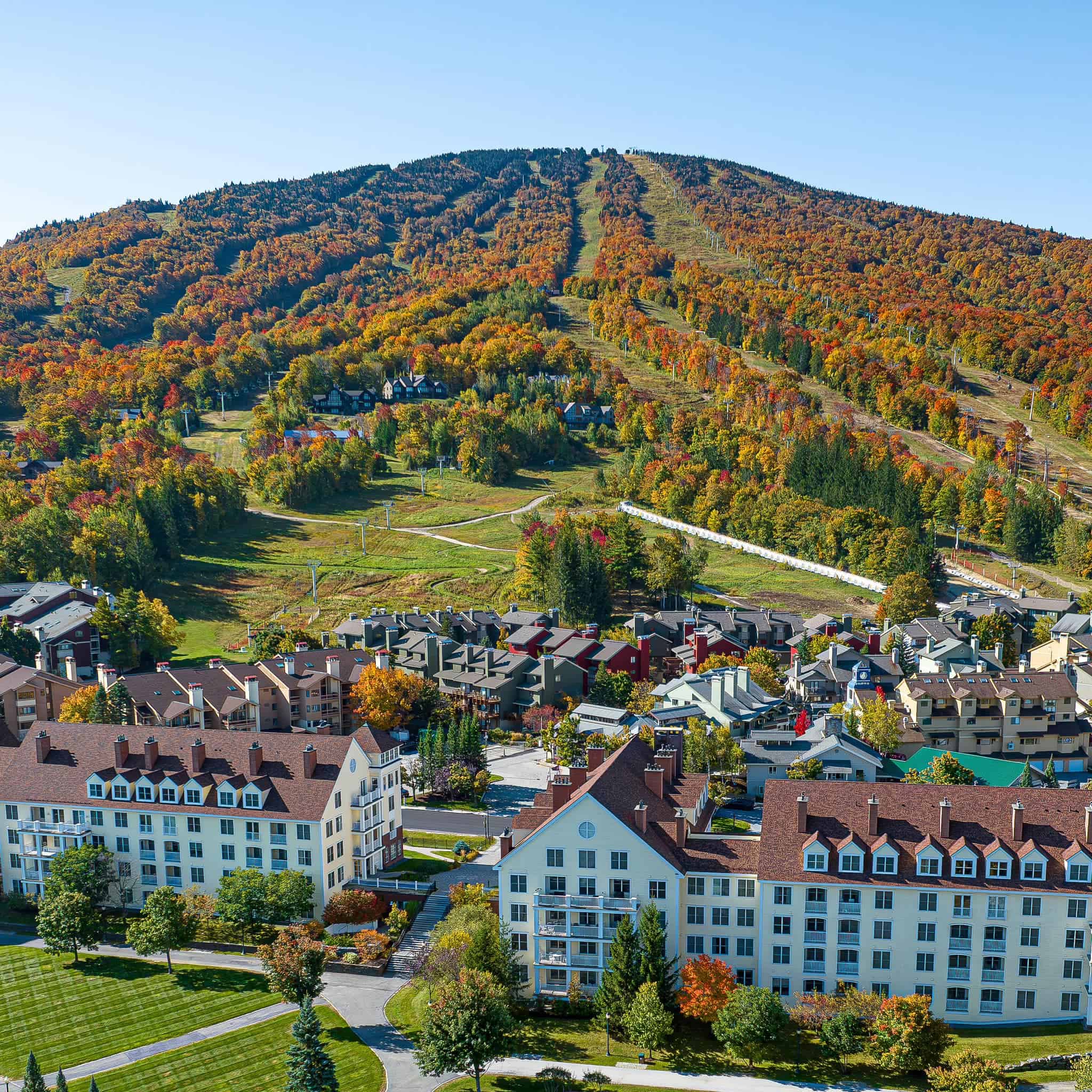 Stratton Mountain Resort Village and Townhouses Arial