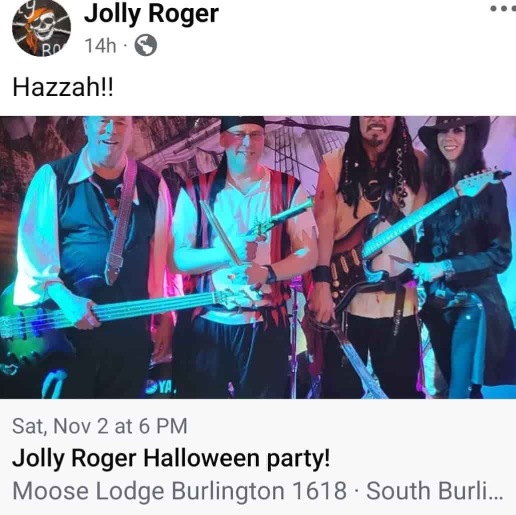 Jolly roger band Halloween party