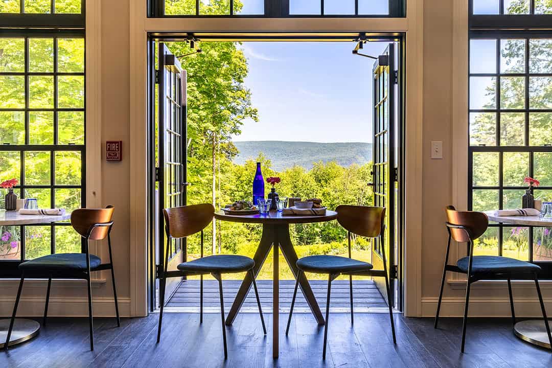 Curate Cafe Seating and Patio Windows