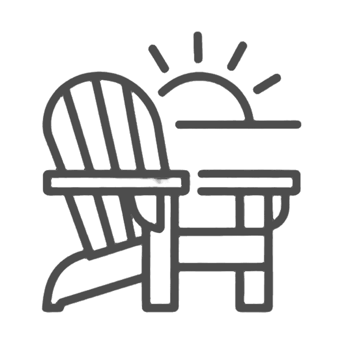 Summer Resort Deck Chair Icon