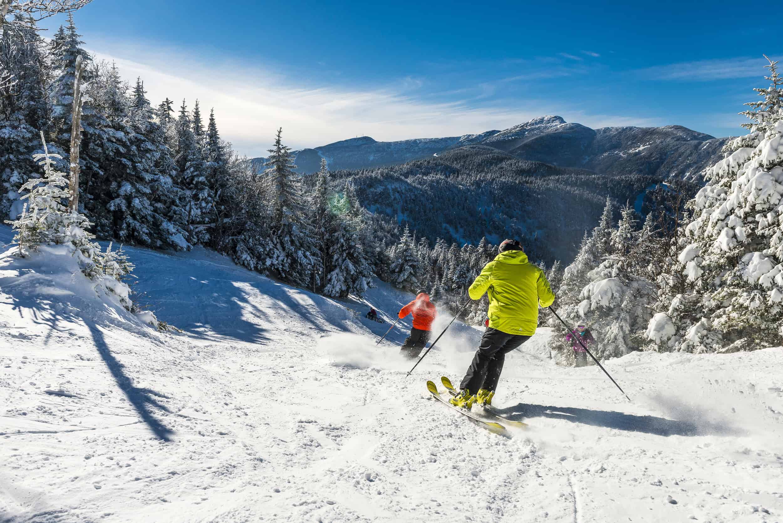Smugglers' Notch Resort - Sunny Snowy Day and Mountains